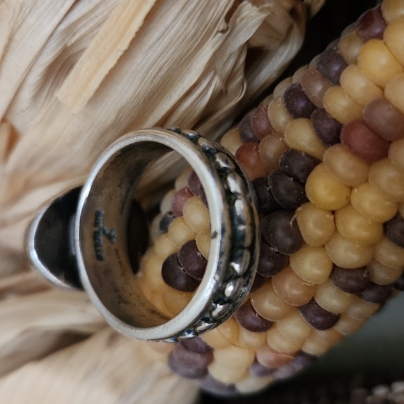 Stunning Vintage Native American Navajo Spiderweb Turquoise Ring 💍 🕷 - Picture 3 of 15